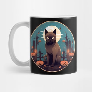 Burmese Cat Halloween, Cat Lover Mug